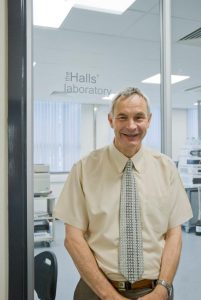 Martin Hall at the opening of the Halls Laboratory in 2015
